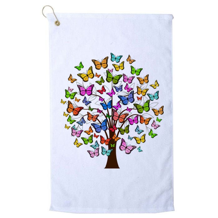 Butterfly Colorful Tree Golf Towel