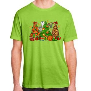 Basketball Christmas Trees Xmas Holiday Leopard Print Gift Adult ChromaSoft Performance T-Shirt