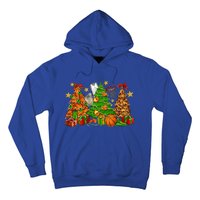 Basketball Christmas Trees Xmas Holiday Leopard Print Gift Hoodie