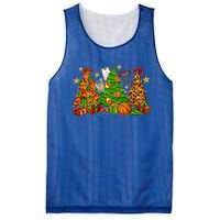 Basketball Christmas Trees Xmas Holiday Leopard Print Gift Mesh Reversible Basketball Jersey Tank