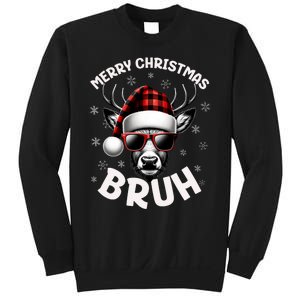 Bruh Christmas Teens Xmas Merry Christmas Reindeer Sweatshirt