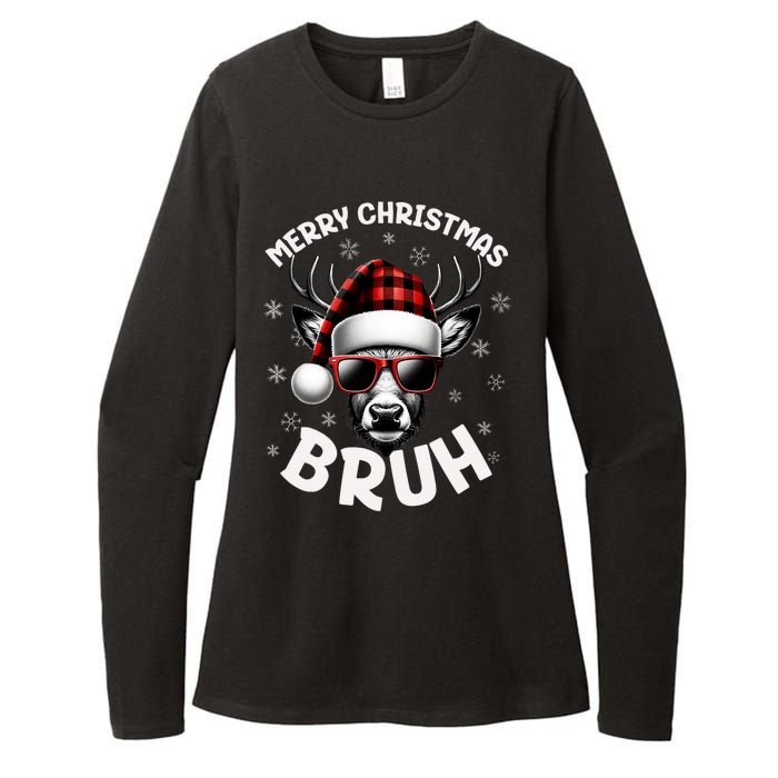 Bruh Christmas Teens Xmas Merry Christmas Reindeer Womens CVC Long Sleeve Shirt