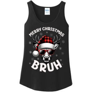 Bruh Christmas Teens Xmas Merry Christmas Reindeer Ladies Essential Tank