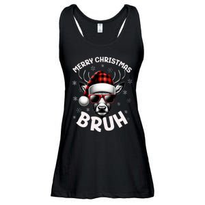 Bruh Christmas Teens Xmas Merry Christmas Reindeer Ladies Essential Flowy Tank