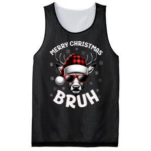 Bruh Christmas Teens Xmas Merry Christmas Reindeer Mesh Reversible Basketball Jersey Tank