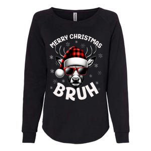 Bruh Christmas Teens Xmas Merry Christmas Reindeer Womens California Wash Sweatshirt