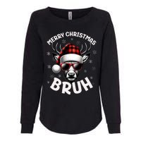 Bruh Christmas Teens Xmas Merry Christmas Reindeer Womens California Wash Sweatshirt