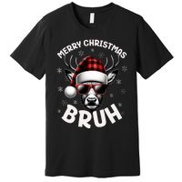 Bruh Christmas Teens Xmas Merry Christmas Reindeer Premium T-Shirt