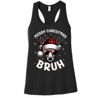 Bruh Christmas Teens Xmas Merry Christmas Reindeer Women's Racerback Tank