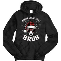 Bruh Christmas Teens Xmas Merry Christmas Reindeer Tie Dye Hoodie