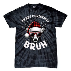 Bruh Christmas Teens Xmas Merry Christmas Reindeer Tie-Dye T-Shirt