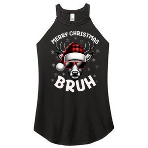 Bruh Christmas Teens Xmas Merry Christmas Reindeer Women's Perfect Tri Rocker Tank