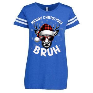 Bruh Christmas Teens Xmas Merry Christmas Reindeer Enza Ladies Jersey Football T-Shirt