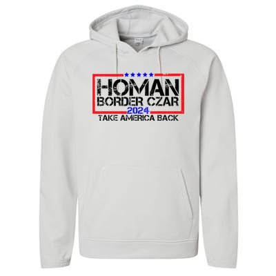 Border Czar Tom Homan Trump 47th President Elect Performance Fleece Hoodie