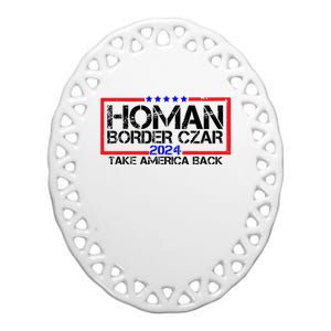 Border Czar Tom Homan Trump 47th President Elect Ceramic Oval Ornament