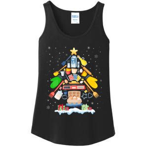 Baking Christmas Tree Pajama Merry Christmas Baker Xmas Ladies Essential Tank