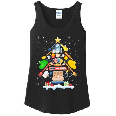 Baking Christmas Tree Pajama Merry Christmas Baker Xmas Ladies Essential Tank