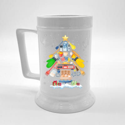 Baking Christmas Tree Pajama Merry Christmas Baker Xmas Beer Stein