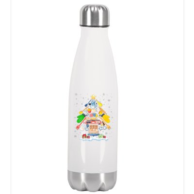 Baking Christmas Tree Pajama Merry Christmas Baker Xmas Stainless Steel Insulated Water Bottle