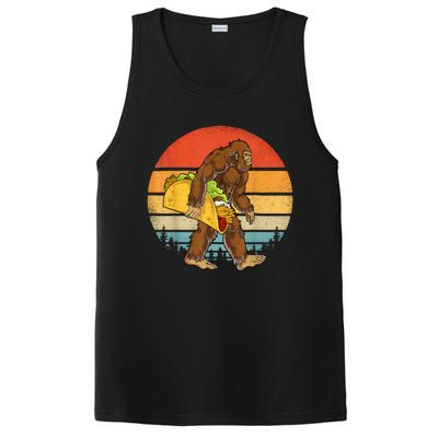 Bigfoot Carrying Taco Funny Cinco De Mayo Sasquatch PosiCharge Competitor Tank