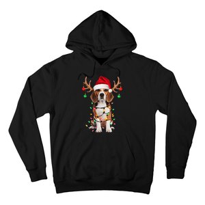 Beagle Christmas Tree Beagle Santa Hat Lover Gift Hoodie