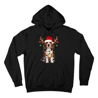 Beagle Christmas Tree Beagle Santa Hat Lover Gift Hoodie