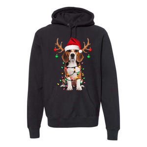 Beagle Christmas Tree Beagle Santa Hat Lover Gift Premium Hoodie