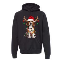 Beagle Christmas Tree Beagle Santa Hat Lover Gift Premium Hoodie