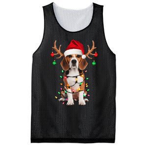 Beagle Christmas Tree Beagle Santa Hat Lover Gift Mesh Reversible Basketball Jersey Tank