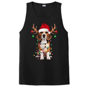 Beagle Christmas Tree Beagle Santa Hat Lover Gift PosiCharge Competitor Tank