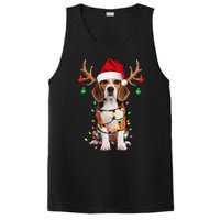 Beagle Christmas Tree Beagle Santa Hat Lover Gift PosiCharge Competitor Tank