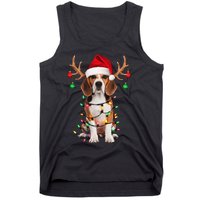 Beagle Christmas Tree Beagle Santa Hat Lover Gift Tank Top