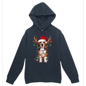 Beagle Christmas Tree Beagle Santa Hat Lover Gift Urban Pullover Hoodie