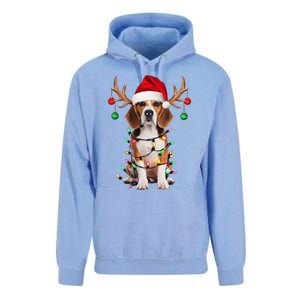 Beagle Christmas Tree Beagle Santa Hat Lover Gift Unisex Surf Hoodie