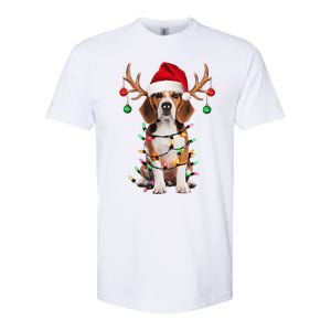 Beagle Christmas Tree Beagle Santa Hat Lover Gift Softstyle CVC T-Shirt