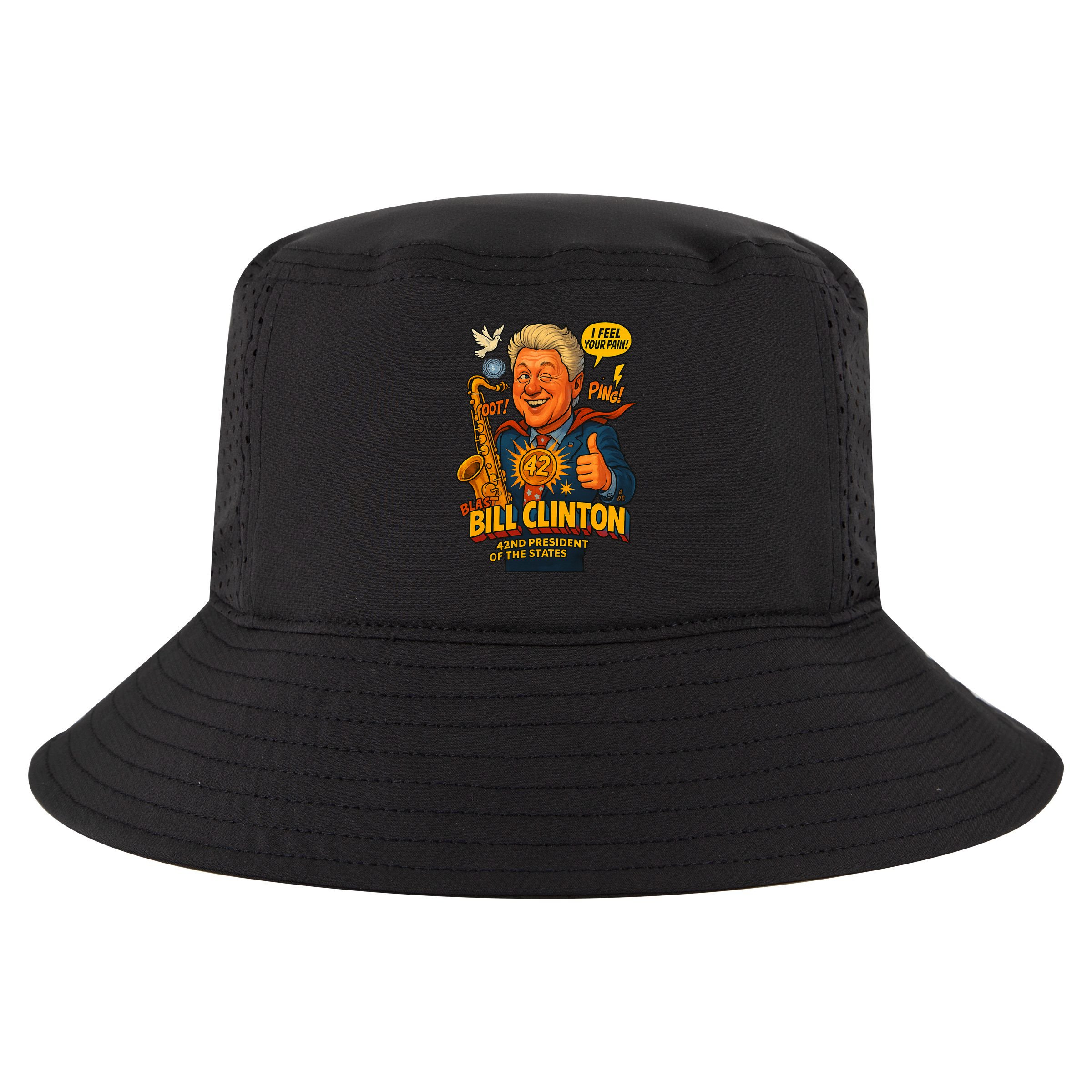 Bill Clinton The Presidential Chronicles Cool Comfort Performance Bucket Hat