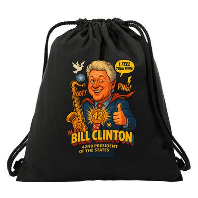 Bill Clinton The Presidential Chronicles Drawstring Bag