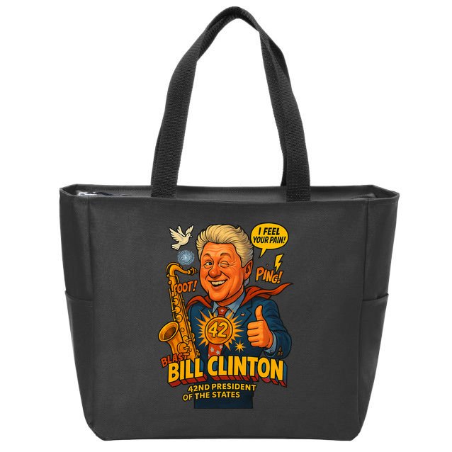 Bill Clinton The Presidential Chronicles Zip Tote Bag