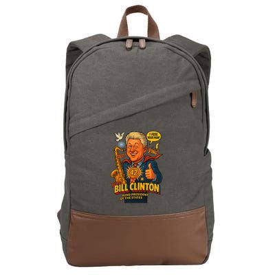 Bill Clinton The Presidential Chronicles Cotton Canvas Backpack