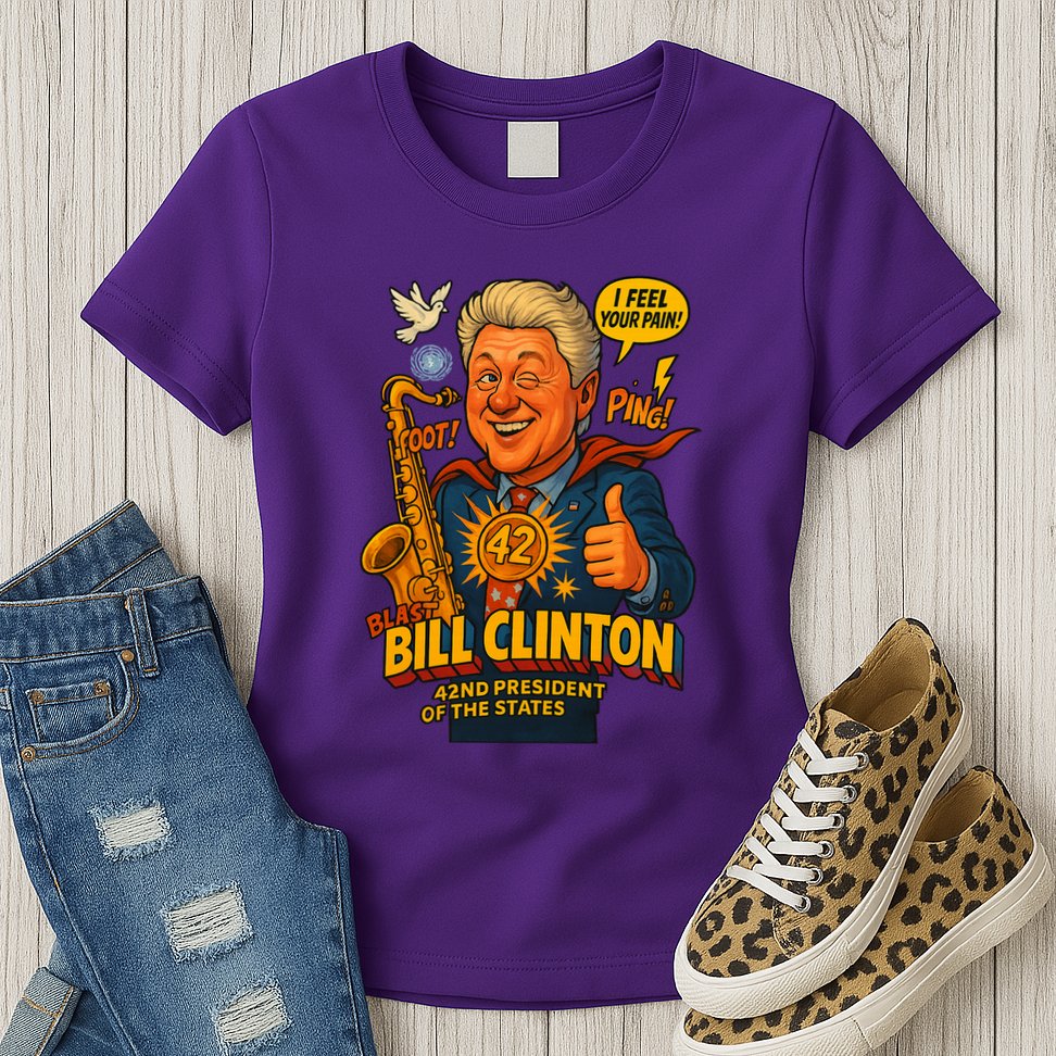 Bill Clinton The Presidential Chronicles Womens T-Shirt