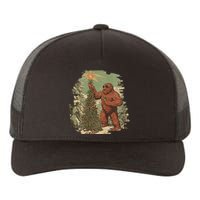 Bigfoot Christmas Tree Lights Tarot Xmas Sasquatch Yupoong Adult 5-Panel Trucker Hat