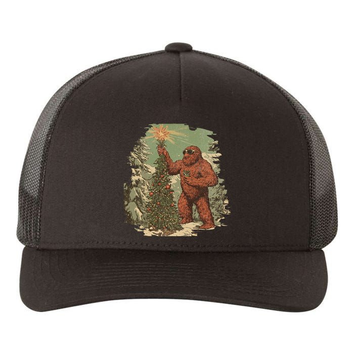 Bigfoot Christmas Tree Lights Tarot Xmas Sasquatch Yupoong Adult 5-Panel Trucker Hat