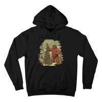 Bigfoot Christmas Tree Lights Tarot Xmas Sasquatch Hoodie