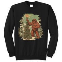 Bigfoot Christmas Tree Lights Tarot Xmas Sasquatch Sweatshirt