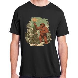 Bigfoot Christmas Tree Lights Tarot Xmas Sasquatch Adult ChromaSoft Performance T-Shirt