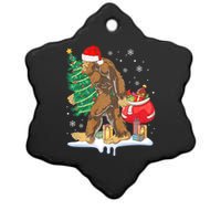 Bigfoot Christmas Tree Lights Xmas Sasquatch Lovers Ceramic Star Ornament