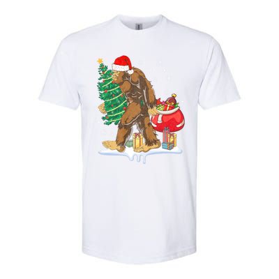 Bigfoot Christmas Tree Lights Xmas Sasquatch Lovers Softstyle CVC T-Shirt