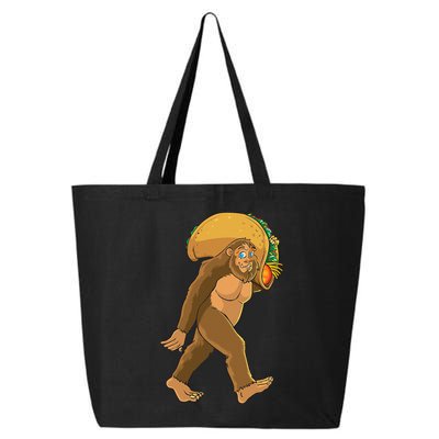 Bigfoot Carrying Taco Funny Cinco De Mayo Sasquatch Love 25L Jumbo Tote
