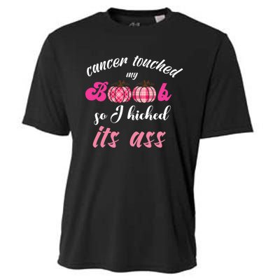 Breast Cancer Touched My Boob So I Kicked Its Ass Survivor Cooling Performance Crew T-Shirt