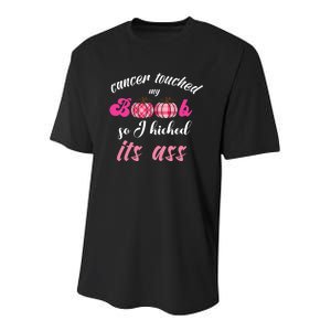 Breast Cancer Touched My Boob So I Kicked Its Ass Survivor Youth Performance Sprint T-Shirt